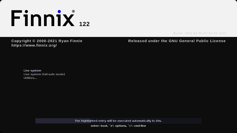 File:Finnix 122 boot.png